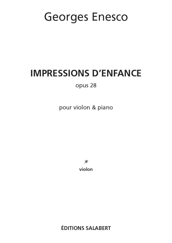 Impressions D'Enfance, Op. 28